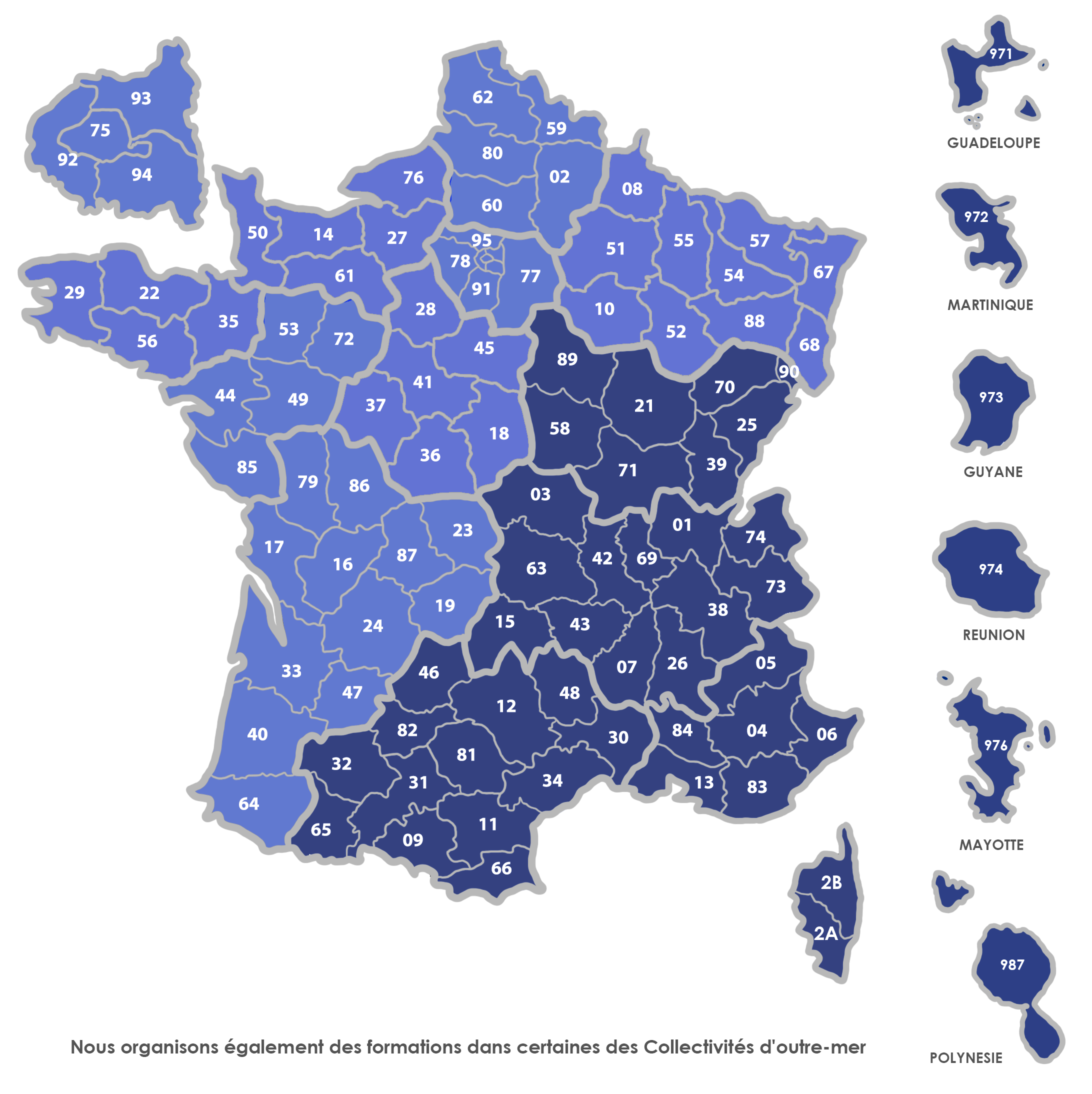 Carte des régions commerciales 